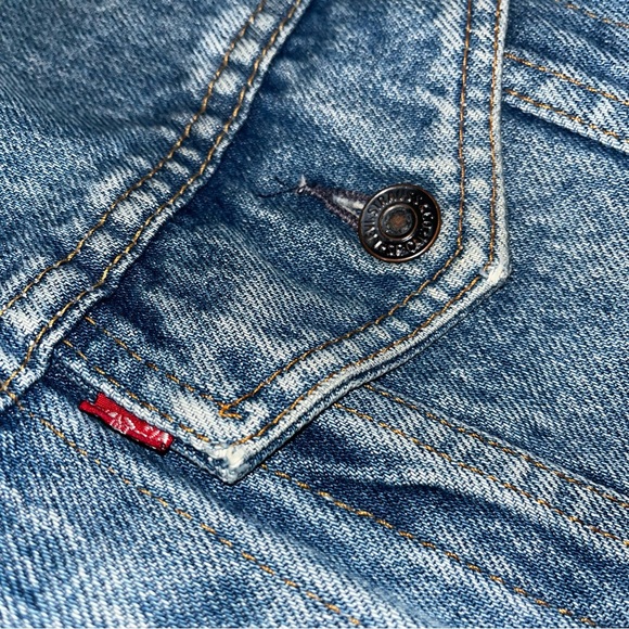 Levi’s denim jeans jacket with snake detail size bust 20” no size - Picture 5 of 10